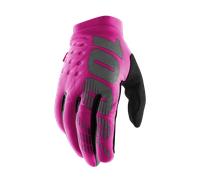 100% Brisker Women’s MX Gloves Neon PinkL Neon Pink