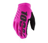 100% Brisker Women’s MX Gloves BlackS Black