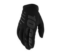 100% Brisker Youth Cold Weather Mountain Bike Gloves Stripe - Black / Grey