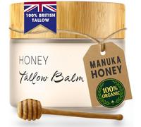 100% British Organic Tallow Balm - Manuka Honey - Grass Fed Moisturizing Tallow For Nourishing Skin - Tallow Face Cream - Skincare, Honey and Tallow Balm - From Certified Organic British Produce
