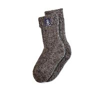 100% British Wool Boot Socks - Dark Natural Twist, UK 8-12