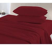 100% Brushed Cotton Cot Bed Pillow Cases Pair 40 x 60 cm, Soft and Breathable Envelope Style Kids Pillowcase For Boy And Girls Bedding (Pair, Red)