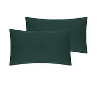 100% Brushed Cotton Duvet Cover Sets | Plain Dyed Reversible Flannelette Bedding Sets With Matching Pillowcases (Additional Housewife Pillowcase Pair, Dark Green), BCDC