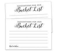 100 Bucket List Cards, Bucket List Suggestions Card for Birthday Retirement Anniversary Party, Wedding Bucket List for Bridal Shower Wedding Reception Activity, Adventurous Ideas Bucket List.