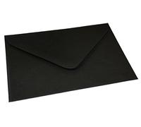 100 C6 Black Coloured Envelopes - Packed by the CandyRushTM Charity - (114x162mm - 4.5x6.4") For Greetings Cards Crafts & Party Invitations