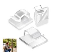 100 Cable Clips and Cable Holder for Under Desk Cable Management, Transparent Stick On Cable Clips for Wire Organisation, Cable Tidy Clips for Home and Office Use