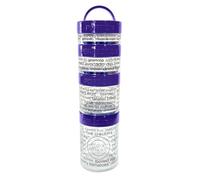 100 Cal Stackable Snack Containers for Weight Management, Food Portion Control Containers for Weight Control with Instructions for Men, Women and Bariatric Must-Haves (Purple)