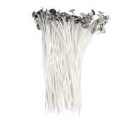 100 Candle Wicks, 20cm Cotton Candle Wick, Candle Wicks Set With Metal Candle Wick Holders, Tabs Smokeless Candle Making Wicks For Candle Making