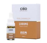 100% Cannabis Oil 1000mg (10ml) Strong Strength Refined CBD Oil Drops, Smooth Taste, Vegan & Gluten-Free, Made in the UK, Lab Tested Quality