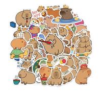 100 Capybara Stickers, Cute Cartoon Stickers, Creative Children's Stickers, DIY Suitcase Water Cup Decoration Stickers, Waterproof Animal Stickers