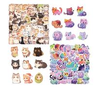 100 Cartoon Cat Stickers, Cute Stickers, Children's Waterproof Stickers, Decorative Water Bottles, Laptops, Mobile Phone Cases, Diaries
