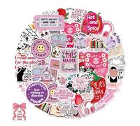 100 Cartoon Reading Stickers, Letter Art Scrapbook Stickers, Creative Aesthetic Stickers, Funny Graffiti Stickers for Notebook Water Cups.