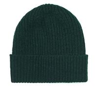 100% Cashmere Beanie Hat in 3ply, Made in Scotland, Green