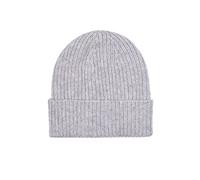 100% Cashmere Beanie Hat in 3ply, Made in Scotland, Grey