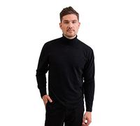 100% Cashmere Men's Turtle Polo Neck Jumper | Roll Neck Sweater (Grey/Dark Anthracite, XXL)