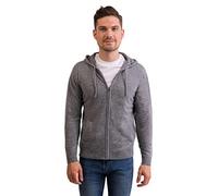 100% Cashmere Men's Zip Hoodie | Jumper (Grey, M)