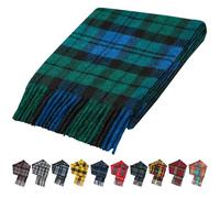 100% Cashmere scarf for women - Scottish Tartan scarves, 64.5x10 Inch, Extra-Soft, Cozy Unisex Winter Warm Wool Wrap - Wedding, Mothers Day, Gift for Christmas - Campbell Ancient Tartan