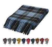 100% Cashmere scarf for women - Scottish Tartan scarves, 64.5x10 Inch, Extra-Soft, Cozy Unisex Winter Warm Wool Wrap - Wedding, Mothers Day, Gift for Christmas - Clark Ancient Tartan