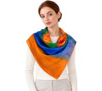 100% Cashmere Scarf Wrap - Ultra Soft Large Square Shawl for Women, Artistic Painting Design | Luxury Gift Box