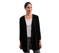 100% Cashmere Women's Long Cardigan (Black, S)