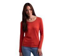 100% Cashmere Women's Pullover Crew Neck 2-Ply, Siena Yellow, L
