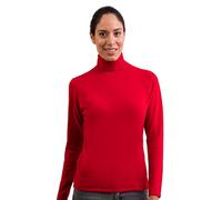100% Cashmere Women's Turtle Polo Neck Sweater | Roll Neck Jumper (Red, XS)