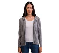 100% Cashmere Women's Zip Hoodie | Sweater (Grey, L)