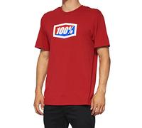 100% CASUAL Unisex Official Short Sleeve Tee Red - T Shirt, Red, S UK