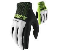 100% Celium Bicycle Gloves, black-white-yellow, size S