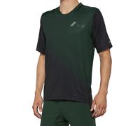 100% CELIUM Short Sleeve Jersey Forest Green/Black - XL
