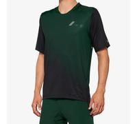 100% Celium Short Sleeve MTB Jersey - Forest Green / Black / Medium