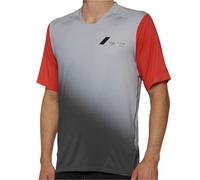 100% Celium Short Sleeves Bicycle Cycle Bike Jersey Grey / Racer Red