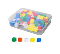 100 Centimeter Cubes Counting Blocks Math Manipulatives Teaching Aid Early Education 5 Colors Mixed 1x1x1cm