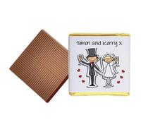 100 Cheers Personalised Chocolate Wedding Favours (Plain Mint)