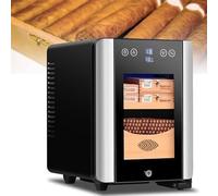 100-Cigar Humidor 8-Liter Smart Electronic Cigar Humidor Electronic Cigar Humidifier with Cedar Wood Lining Temperature 11~18°C