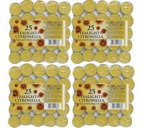 100 Citronella Tealight Candles Mosquito Fly Outdoor Garden Insect Repeller