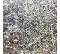 100 Clear Crystal Transparent 9x6mm Pony Craft Beads - Official The Beadery USA Barrel Plastic Beads