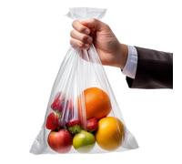 100 Clear Polythene Food Grade Storage Bags (36" x 48" / 900mm x 1200mm) HD | Heavy Duty 50 Mu / 200 Gauge, High Clarity, Food Safe, Extra Large Plastic Freezer & Sandwich Bags, Multipurpose & Reusable