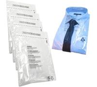 100 Clear Self Seal Clothing Bags with Safety Warning Peel & Seal RESEALABLE Polypropylene Shirt,T-shirt garments clothing Display storage Postal Packing Sacks MAILERS DVIVA Size (10"x12") (254x305mm)