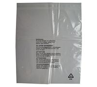 100 CLEAR TRANSPARENT PLASTIC GARMENT CLOTHING RETAIL PACKAGING BAGS + SAFETY WARNING LARGE SIZE 14x17" 350x425mm 38mu PEEL & SEAL SEE THROUGH CLOTHES SHIRT T-SHIRT STORAGE PROTECTION DISPLAY PACKING