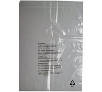 100 CLEAR TRANSPARENT PLASTIC GARMENT CLOTHING RETAIL PACKAGING BAGS SAFETY WARNING LARGE SIZE 14x17" 350x425mm 38mu PEEL & SEAL SEE THROUGH CLOTHES SHIRT T-SHIRT STORAGE PROTECTION DISPLAY PACKING