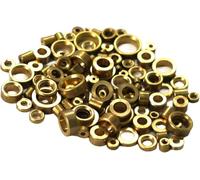 100 Clock Bushes for Pivots - Brass Bushing Assorted Mixed Sizes, External Diameters 2mm to 8.5mm Approx