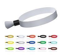 100 Cloth Disposable Wristbands - Colored Party Wrist Strap (Gray)