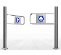 100 Cm/39 in Supermarket Entrance Security Door, Spring-Loaded Safety Swing Gate,Warehouse Pedestrian Automatic Closing Gate for Library Scenic Bar(110x100m)