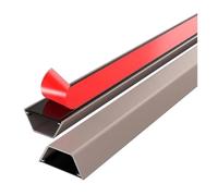 100 CM Aluminum Metal Surface Cable Raceway/Concealer | Self-Adhesive Floor Cable Covers Cords/Wire Management Kit for Home Office(Brown,W 15mm)