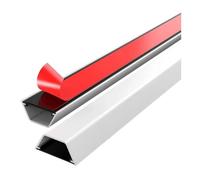 100 CM Aluminum Metal Surface Cable Raceway/Concealer | Self-Adhesive Floor Cable Covers Cords/Wire Management Kit for Home Office(White,W 20mm)