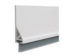 100 cm Door Brush Floor Seal Strip for Draft Exclusion on Doors with Thresholds or Uneven Flooring Surfaces (White)