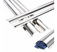 100 Cm Length Stainless Steel Cable Raceway, Metal Wire Shield Cord Cover For Protect Wires/Prevent Line Trips, Paintable Cable Trunking Line Hider Cover(10pcs,Outer width x H 80mm x 20mm)