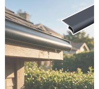 100 CM Metal Window Drip Cap Flashing, Sill Overflow Stop Window Weather Bar for Eaves/House/Drip Edge, Rain Guard(2 PCS Grey,L 100 cm W 50 mm)