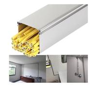 100 CM Square Stainless Steel Decorative Cable Cover/Hider, Silver Cord Channels/Protector for Home/School/Factory/Office/Garage/Cinemas(80x40mm/3.15x1.57in,S304)